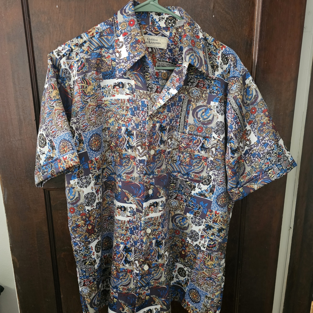 Golden Arrow Vintage Byzantine AOP Colorful Patterned Men's Shirt